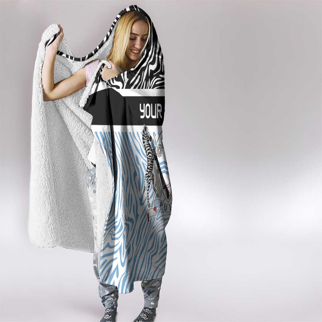 Botswana Personalized Hooded Blanket Zebra Skins Pattern - Wonder Print Shop