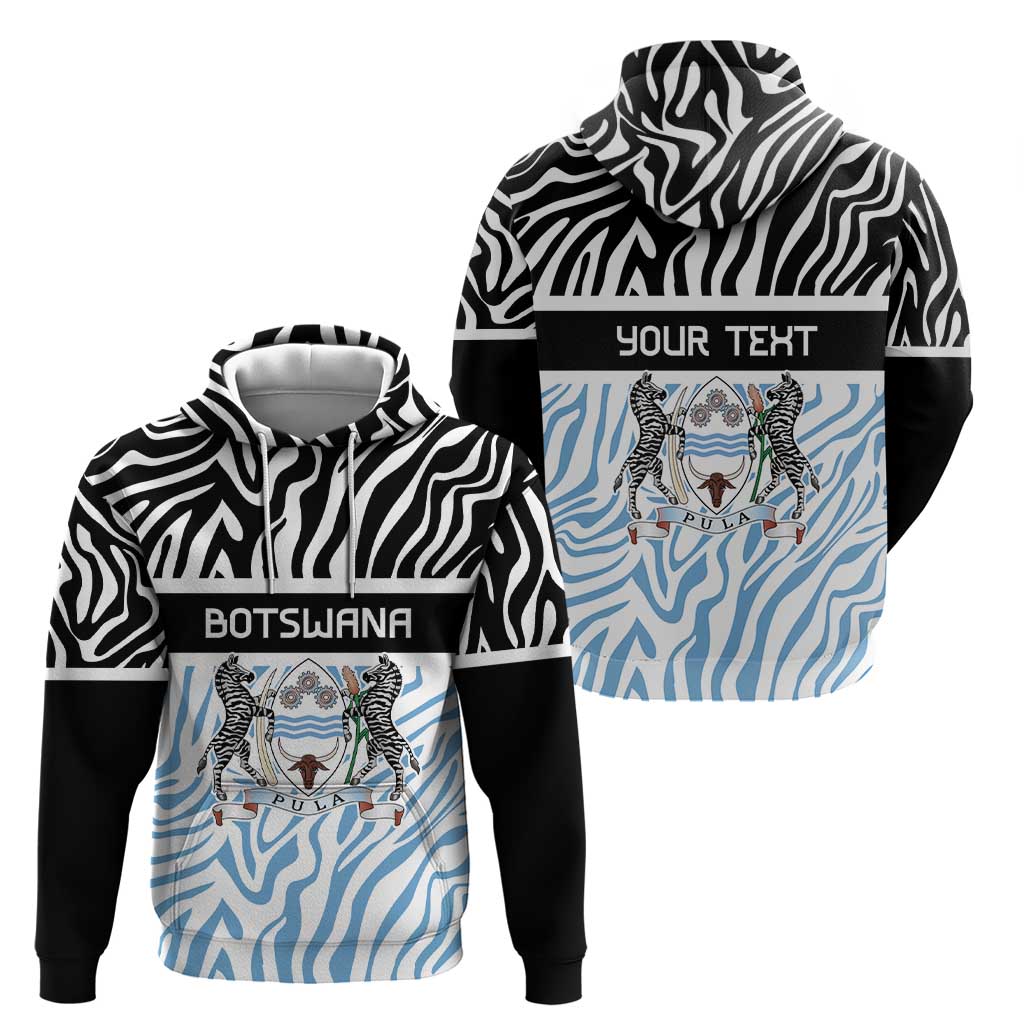 Botswana Personalized Hoodie Zebra Skins Pattern - Wonder Print Shop