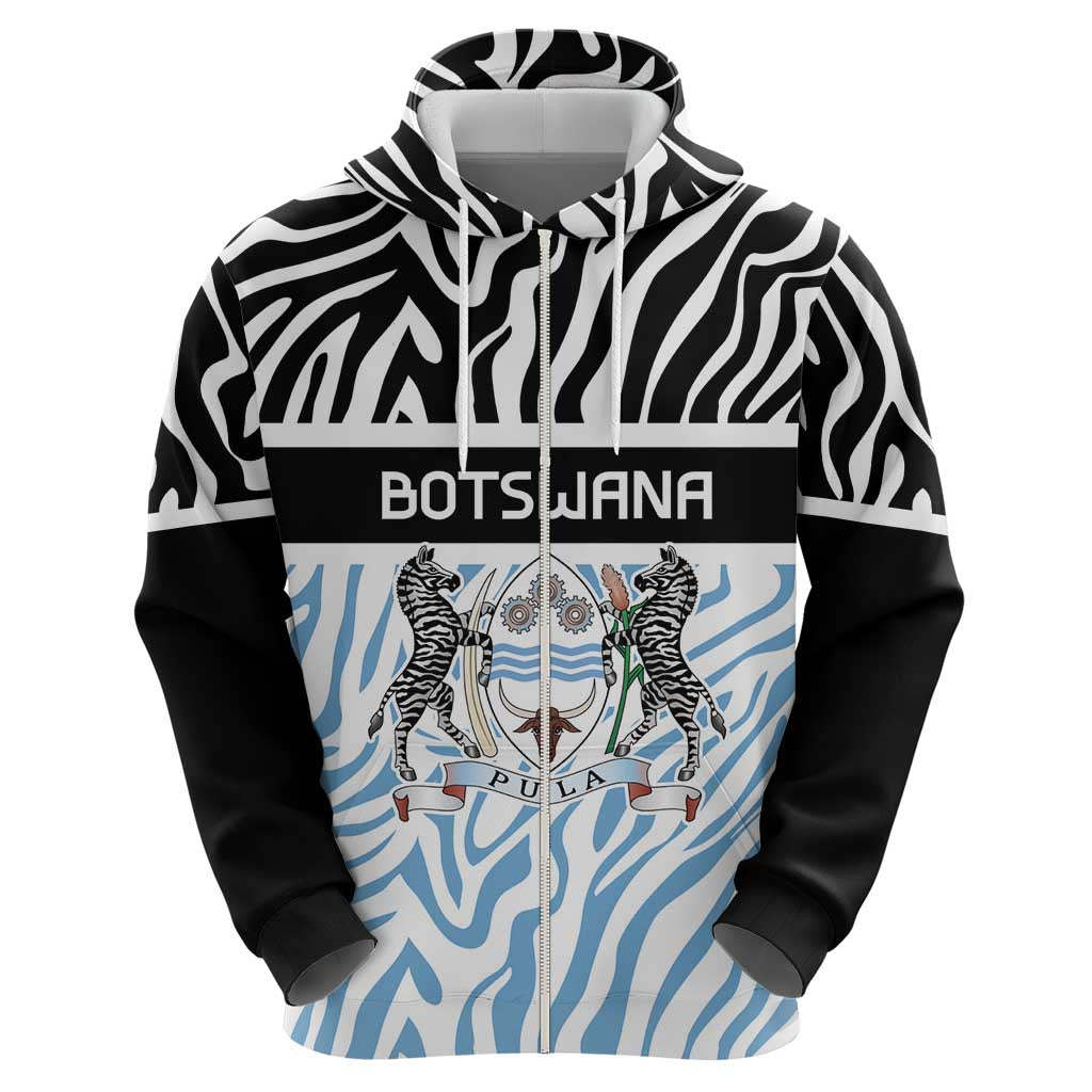 Botswana Personalized Hoodie Zebra Skins Pattern - Wonder Print Shop