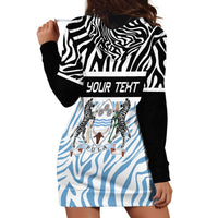 Botswana Personalized Hoodie Dress Zebra Skins Pattern - Wonder Print Shop