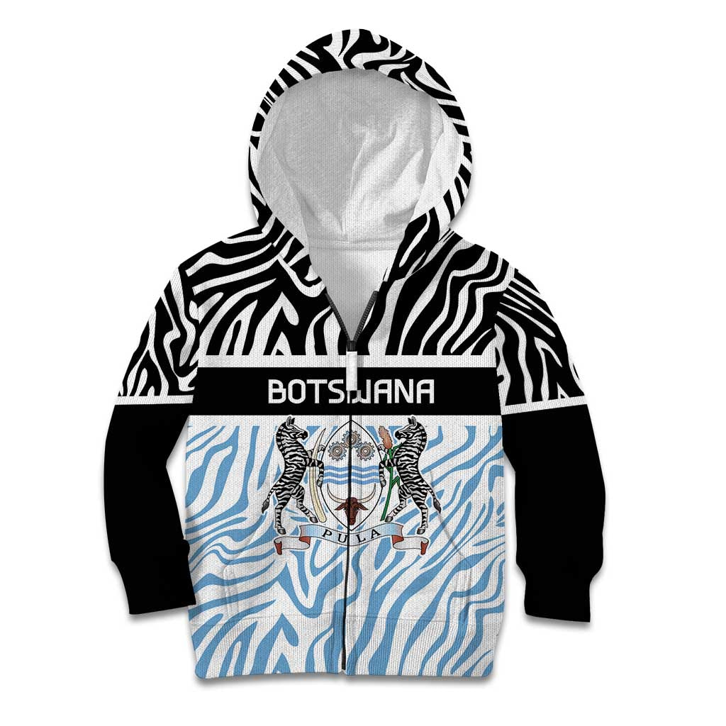 Botswana Personalized Kid Hoodie Zebra Skins Pattern - Wonder Print Shop