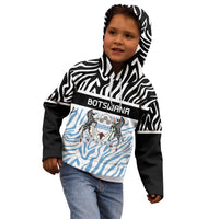 Botswana Personalized Kid Hoodie Zebra Skins Pattern - Wonder Print Shop