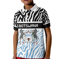 Botswana Personalized Kid Polo Shirt Zebra Skins Pattern - Wonder Print Shop