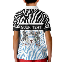 Botswana Personalized Kid Polo Shirt Zebra Skins Pattern - Wonder Print Shop