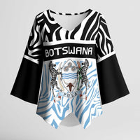 Botswana Personalized Kimono Sleeve Blouse Zebra Skins Pattern - Wonder Print Shop