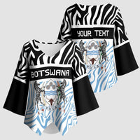 Botswana Personalized Kimono Sleeve Blouse Zebra Skins Pattern - Wonder Print Shop