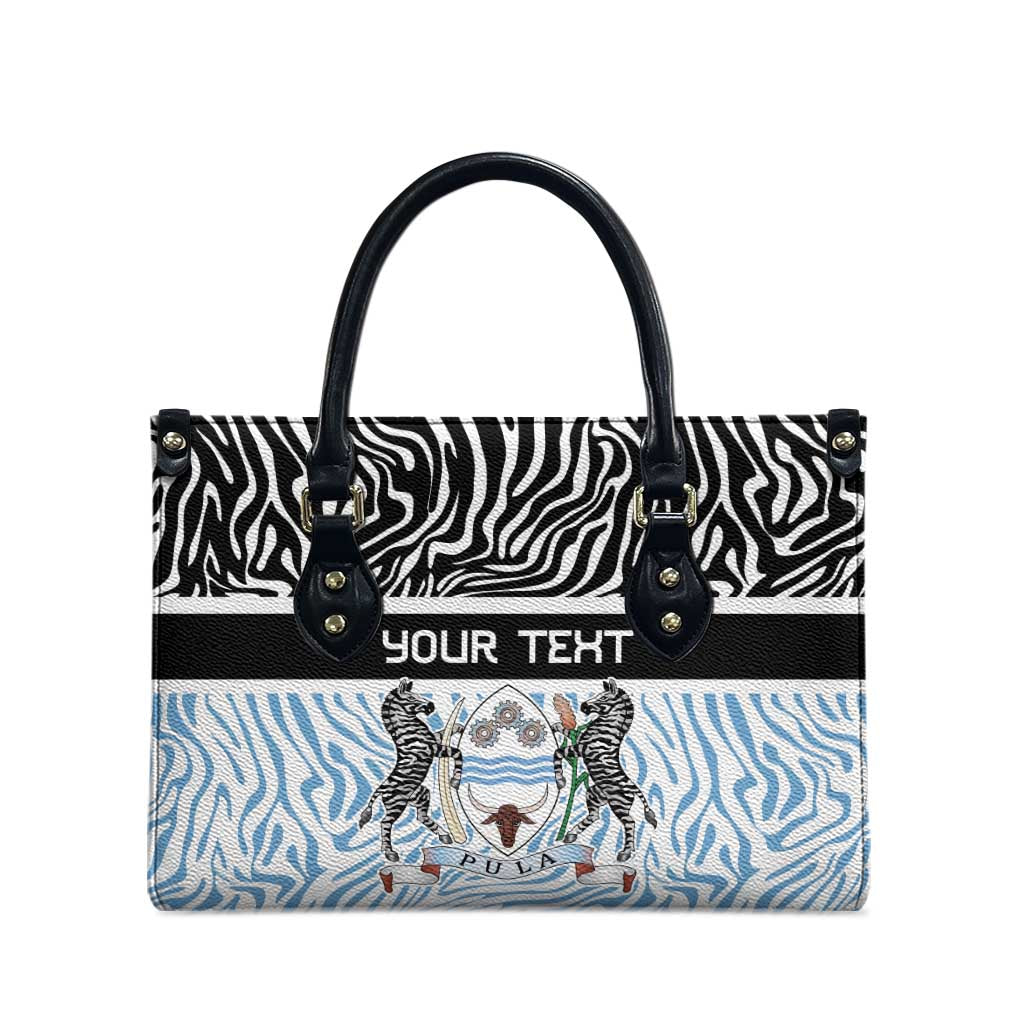 Botswana Personalized Leather Bag Zebra Skins Pattern - Wonder Print Shop