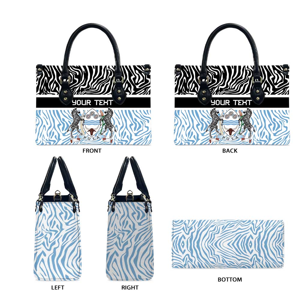 Botswana Personalized Leather Bag Zebra Skins Pattern - Wonder Print Shop