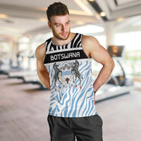 Botswana Personalized Men Tank Top Zebra Skins Pattern - Wonder Print Shop