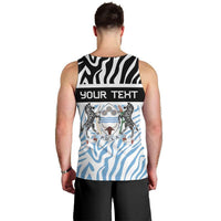 Botswana Personalized Men Tank Top Zebra Skins Pattern - Wonder Print Shop