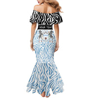 Botswana Personalized Mermaid Dress Zebra Skins Pattern - Wonder Print Shop