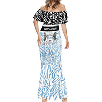 Botswana Personalized Mermaid Dress Zebra Skins Pattern - Wonder Print Shop