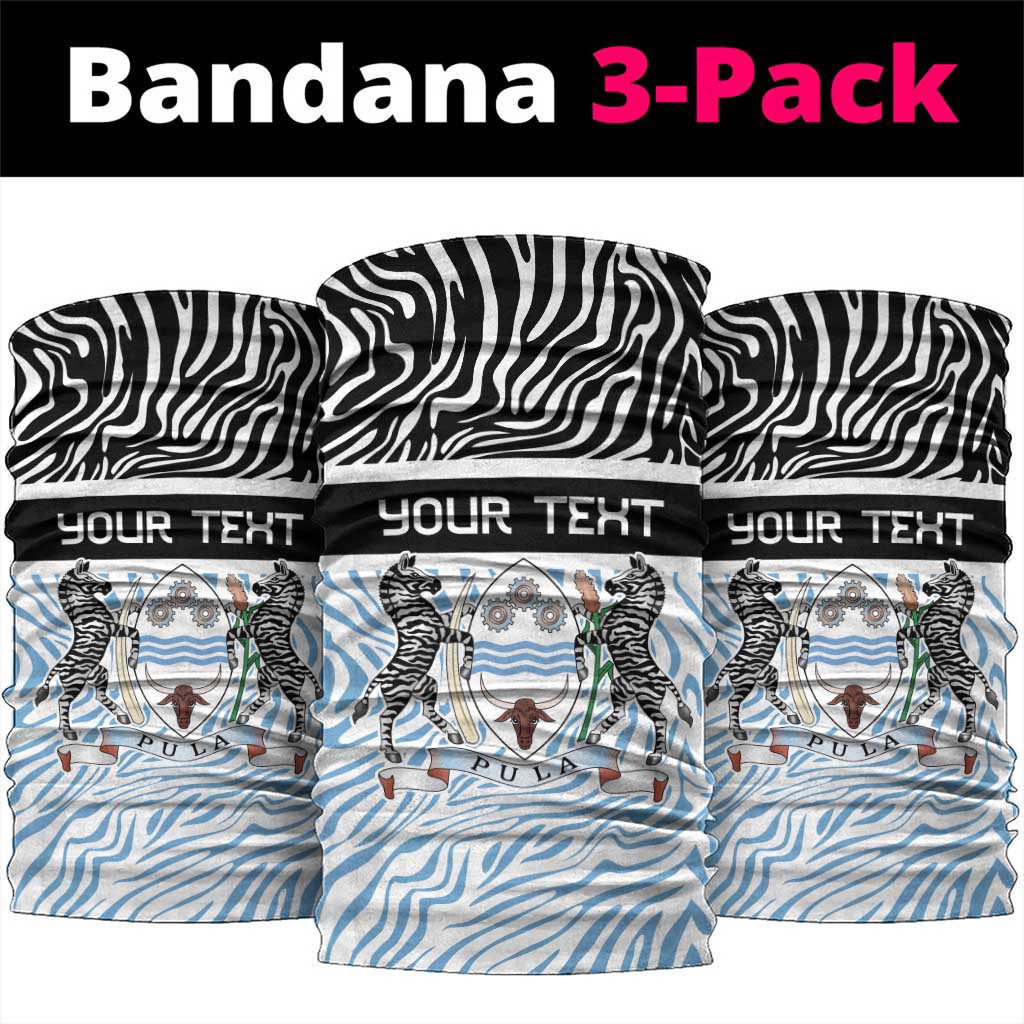 Botswana Personalized Neck Gaiter Zebra Skins Pattern - Wonder Print Shop