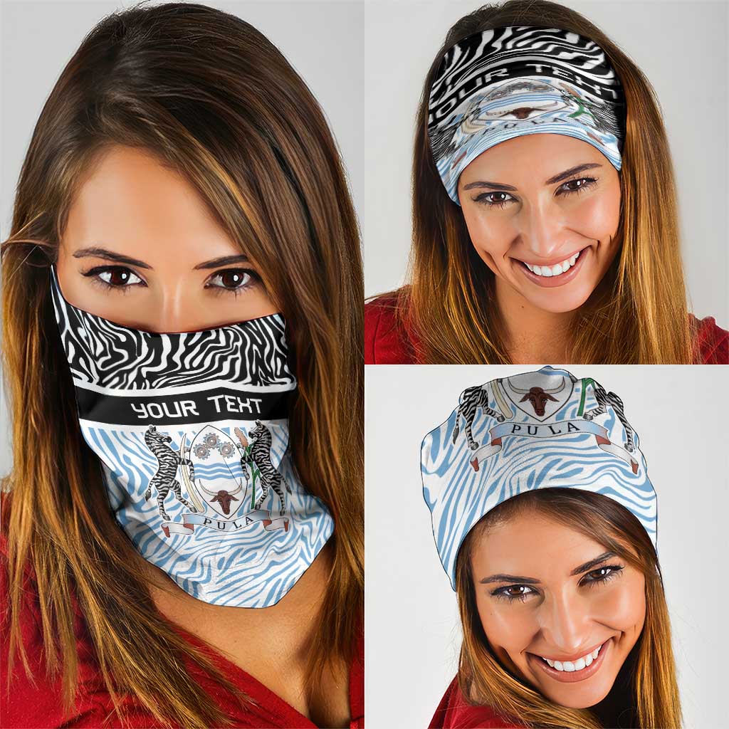Botswana Personalized Neck Gaiter Zebra Skins Pattern - Wonder Print Shop