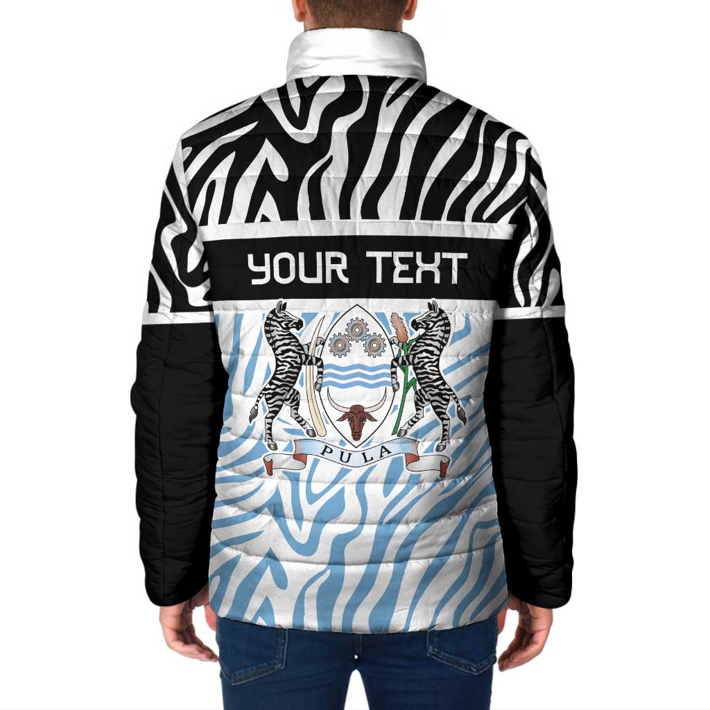 Botswana Personalized Padded Jacket Zebra Skins Pattern - Wonder Print Shop