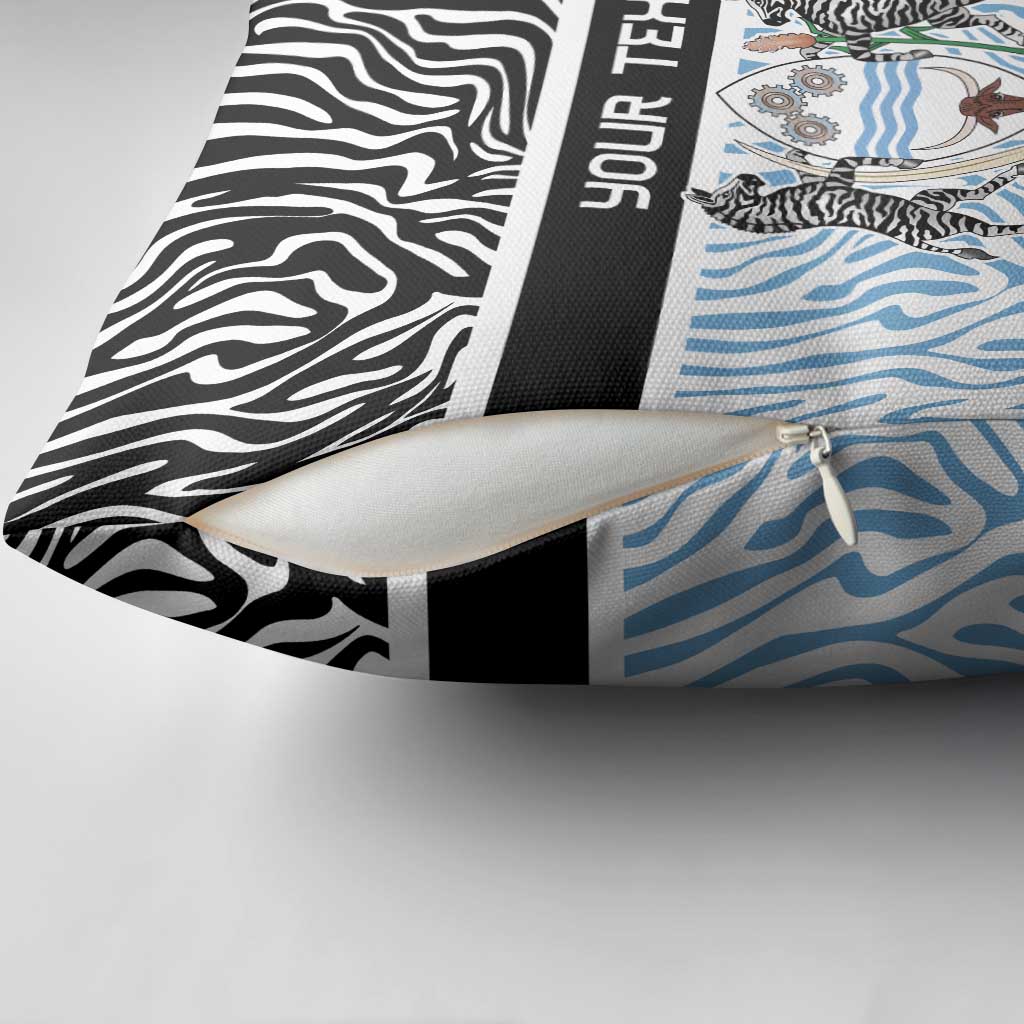 Botswana Personalized Pillow Cover Zebra Skins Pattern - Wonder Print Shop