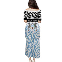 Botswana Personalized Puletasi Zebra Skins Pattern - Wonder Print Shop