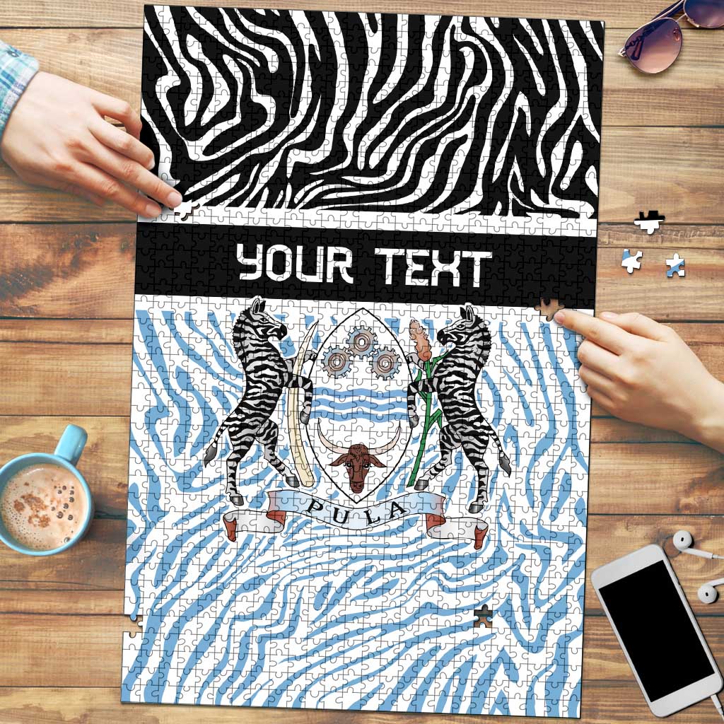 Botswana Personalized Puzzle Zebra Skins Pattern - Wonder Print Shop