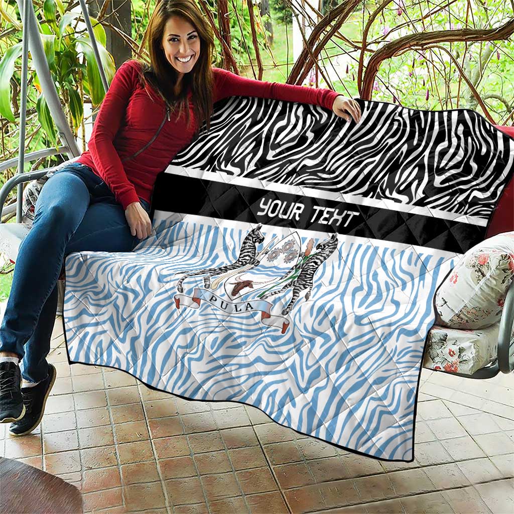 Botswana Personalized Quilt Zebra Skins Pattern - Wonder Print Shop