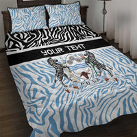 Botswana Personalized Quilt Bed Set Zebra Skins Pattern - Wonder Print Shop