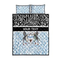 Botswana Personalized Quilt Bed Set Zebra Skins Pattern - Wonder Print Shop