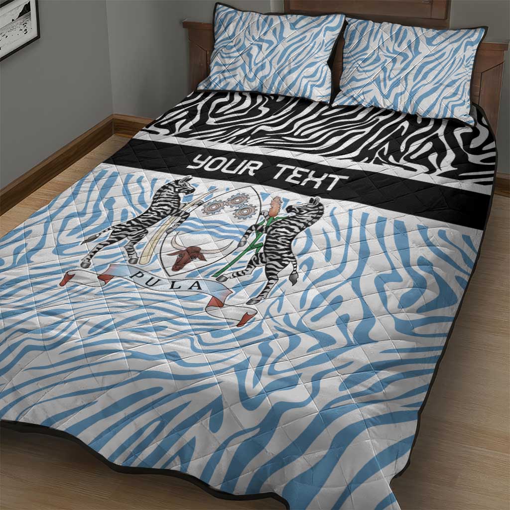 Botswana Personalized Quilt Bed Set Zebra Skins Pattern - Wonder Print Shop