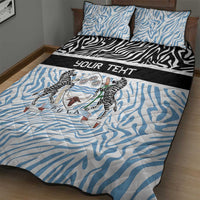 Botswana Personalized Quilt Bed Set Zebra Skins Pattern - Wonder Print Shop