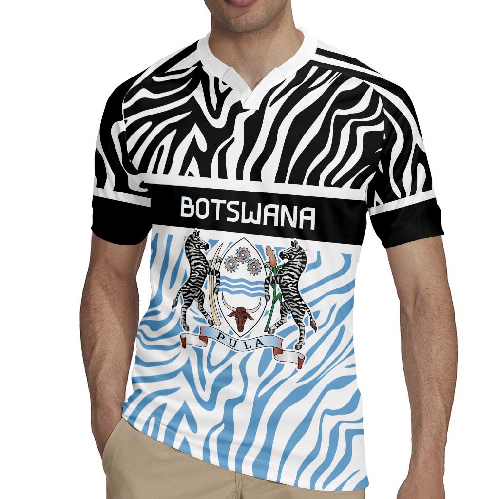 Botswana Personalized Rugby Jersey Zebra Skins Pattern - Wonder Print Shop