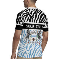 Botswana Personalized Rugby Jersey Zebra Skins Pattern - Wonder Print Shop
