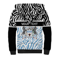 Botswana Personalized Sherpa Hoodie Zebra Skins Pattern - Wonder Print Shop