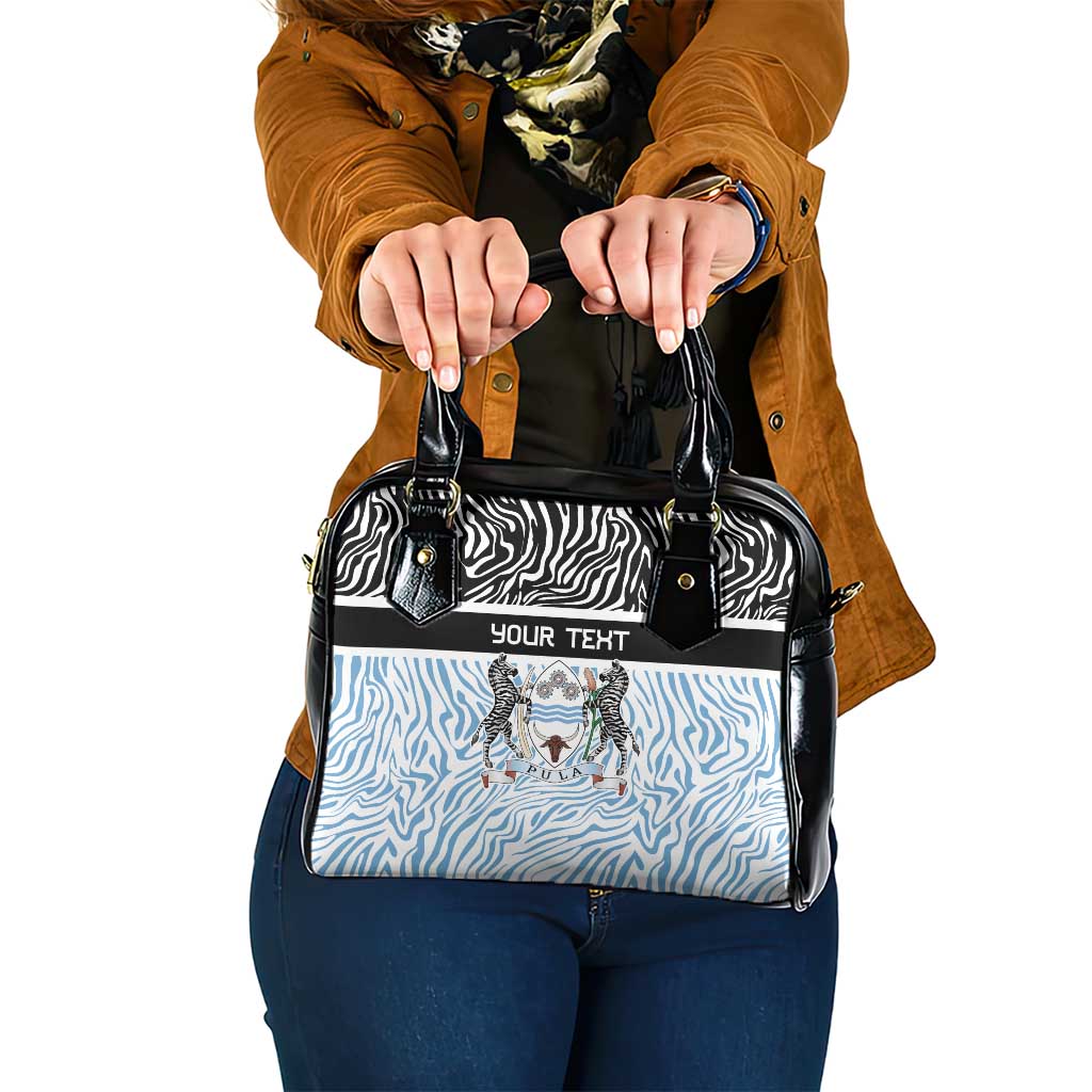 Botswana Personalized Shoulder Handbag Zebra Skins Pattern - Wonder Print Shop