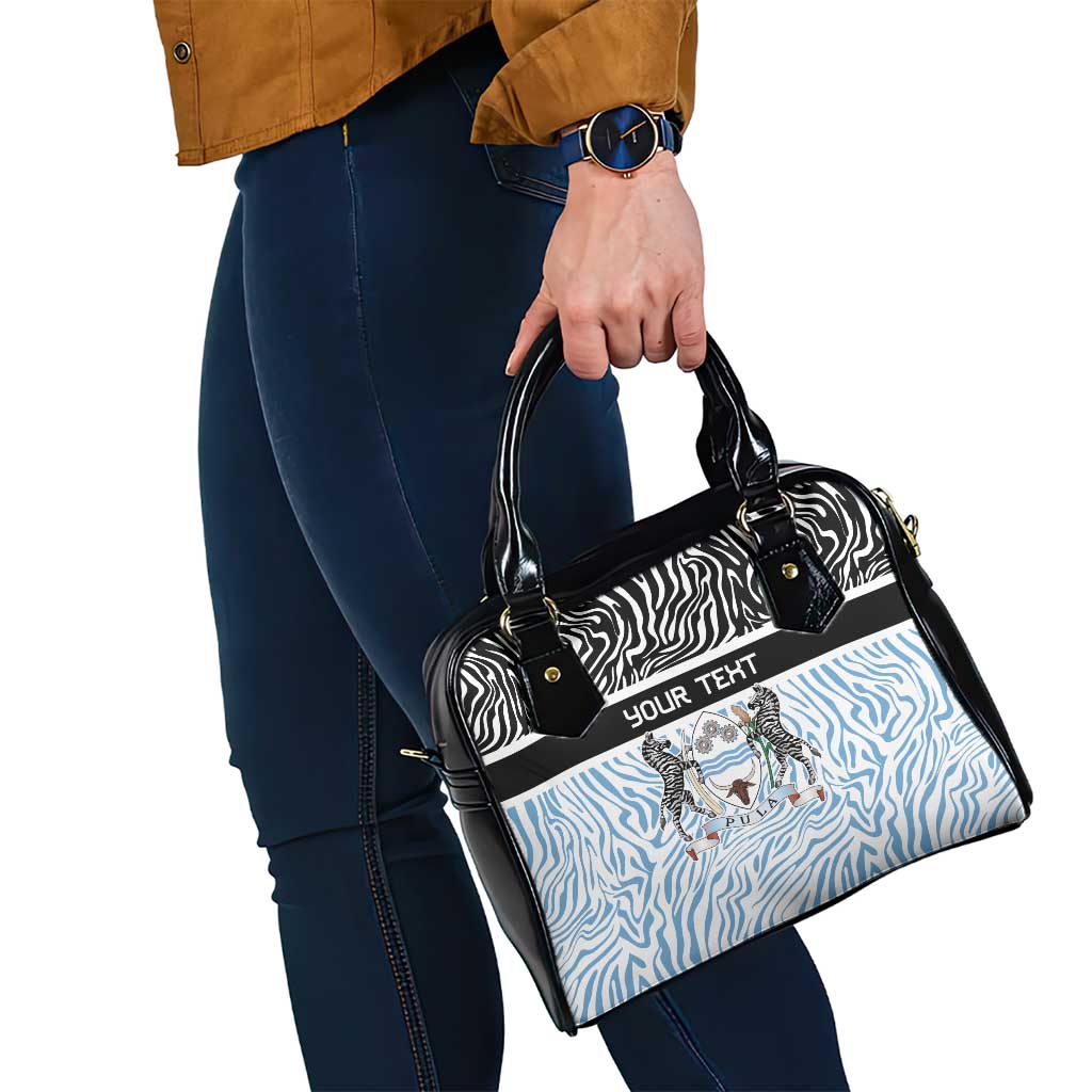 Botswana Personalized Shoulder Handbag Zebra Skins Pattern - Wonder Print Shop