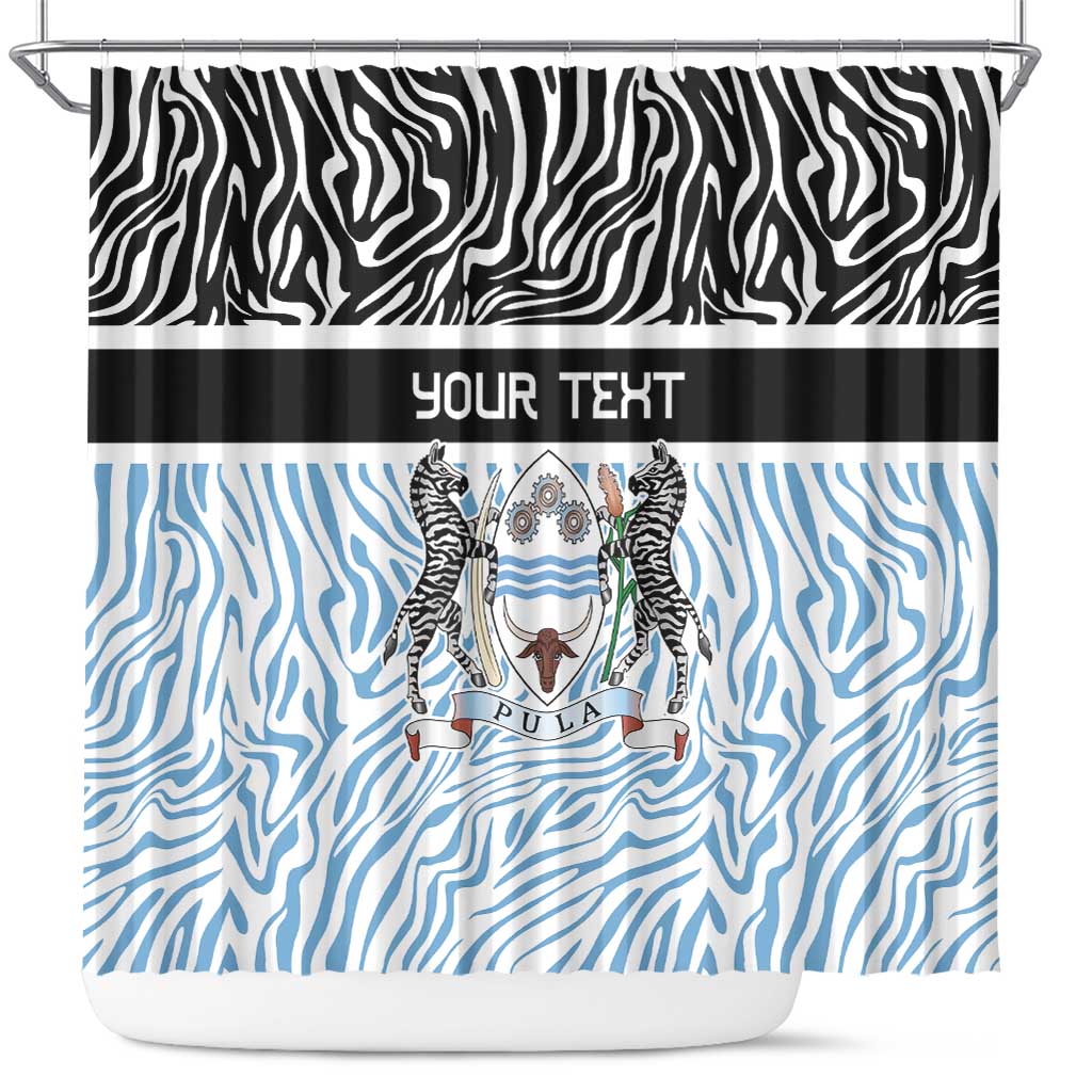 Botswana Personalized Shower Curtain Zebra Skins Pattern - Wonder Print Shop