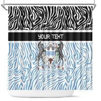 Botswana Personalized Shower Curtain Zebra Skins Pattern - Wonder Print Shop