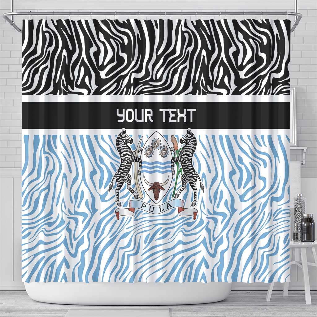 Botswana Personalized Shower Curtain Zebra Skins Pattern - Wonder Print Shop