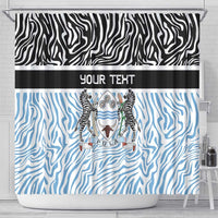 Botswana Personalized Shower Curtain Zebra Skins Pattern - Wonder Print Shop
