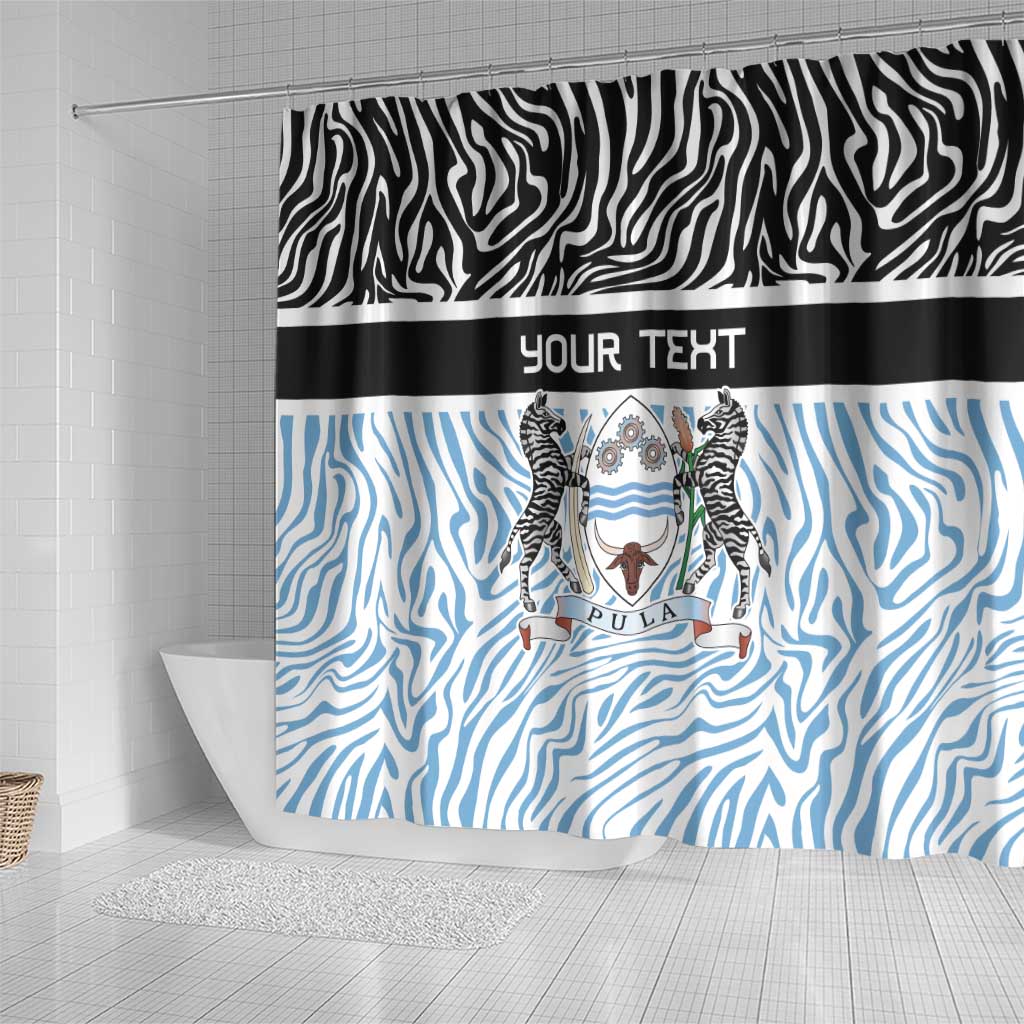 Botswana Personalized Shower Curtain Zebra Skins Pattern - Wonder Print Shop
