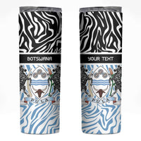 Botswana Personalized Skinny Tumbler Zebra Skins Pattern - Wonder Print Shop