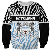 Botswana Personalized Sweatshirt Zebra Skins Pattern - Wonder Print Shop