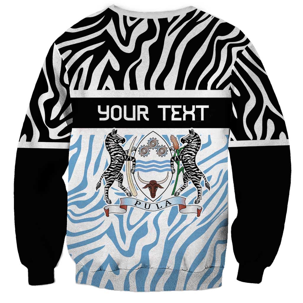 Botswana Personalized Sweatshirt Zebra Skins Pattern - Wonder Print Shop