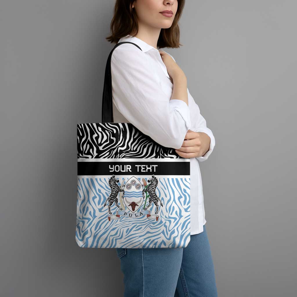 Botswana Personalized Tote Bag Zebra Skins Pattern - Wonder Print Shop