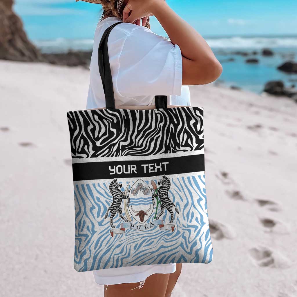 Botswana Personalized Tote Bag Zebra Skins Pattern - Wonder Print Shop