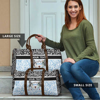 Botswana Personalized Travel Bag Zebra Skins Pattern - Wonder Print Shop