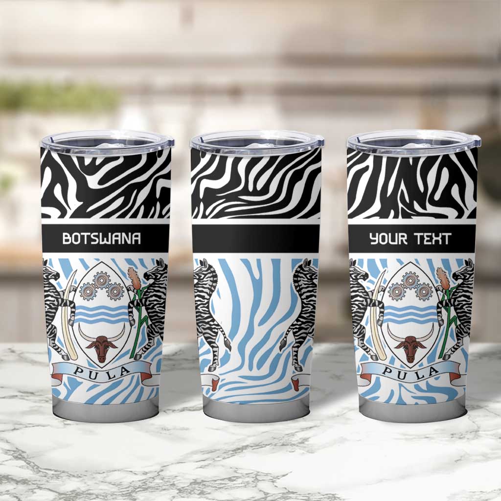 Botswana Personalized Tumbler Cup Zebra Skins Pattern - Wonder Print Shop