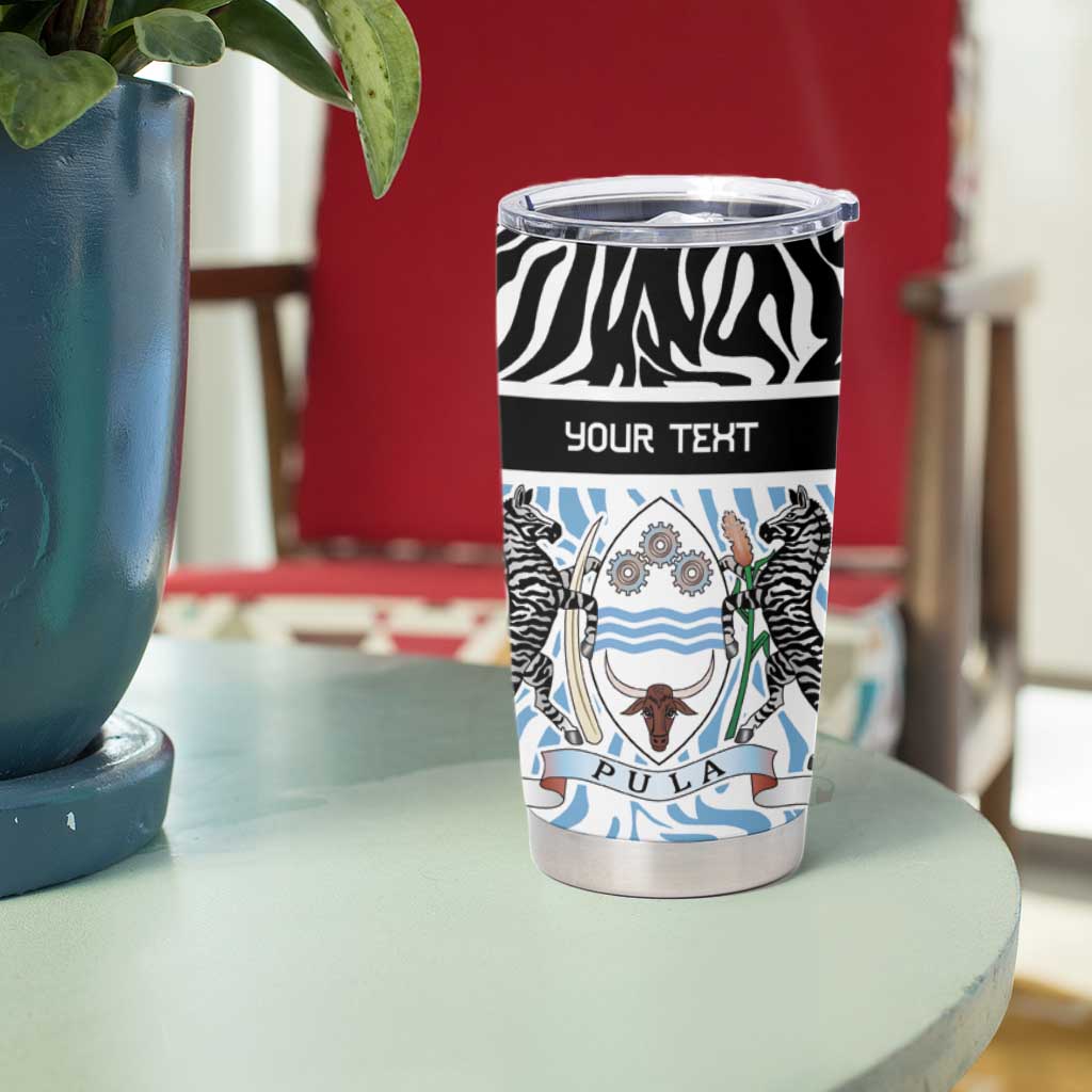 Botswana Personalized Tumbler Cup Zebra Skins Pattern - Wonder Print Shop