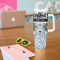 Botswana Personalized Tumbler With Handle Zebra Skins Pattern - Wonder Print Shop