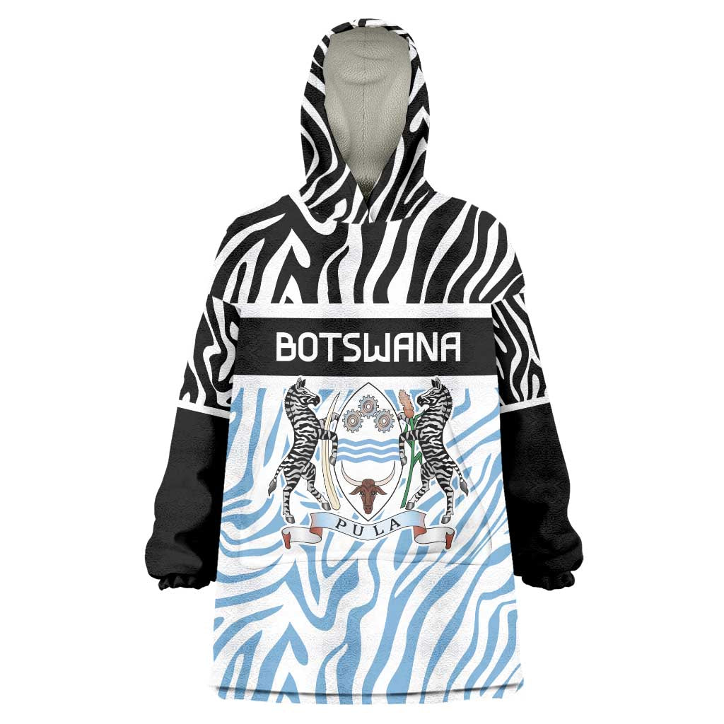 Botswana Personalized Wearable Blanket Hoodie Zebra Skins Pattern - Wonder Print Shop
