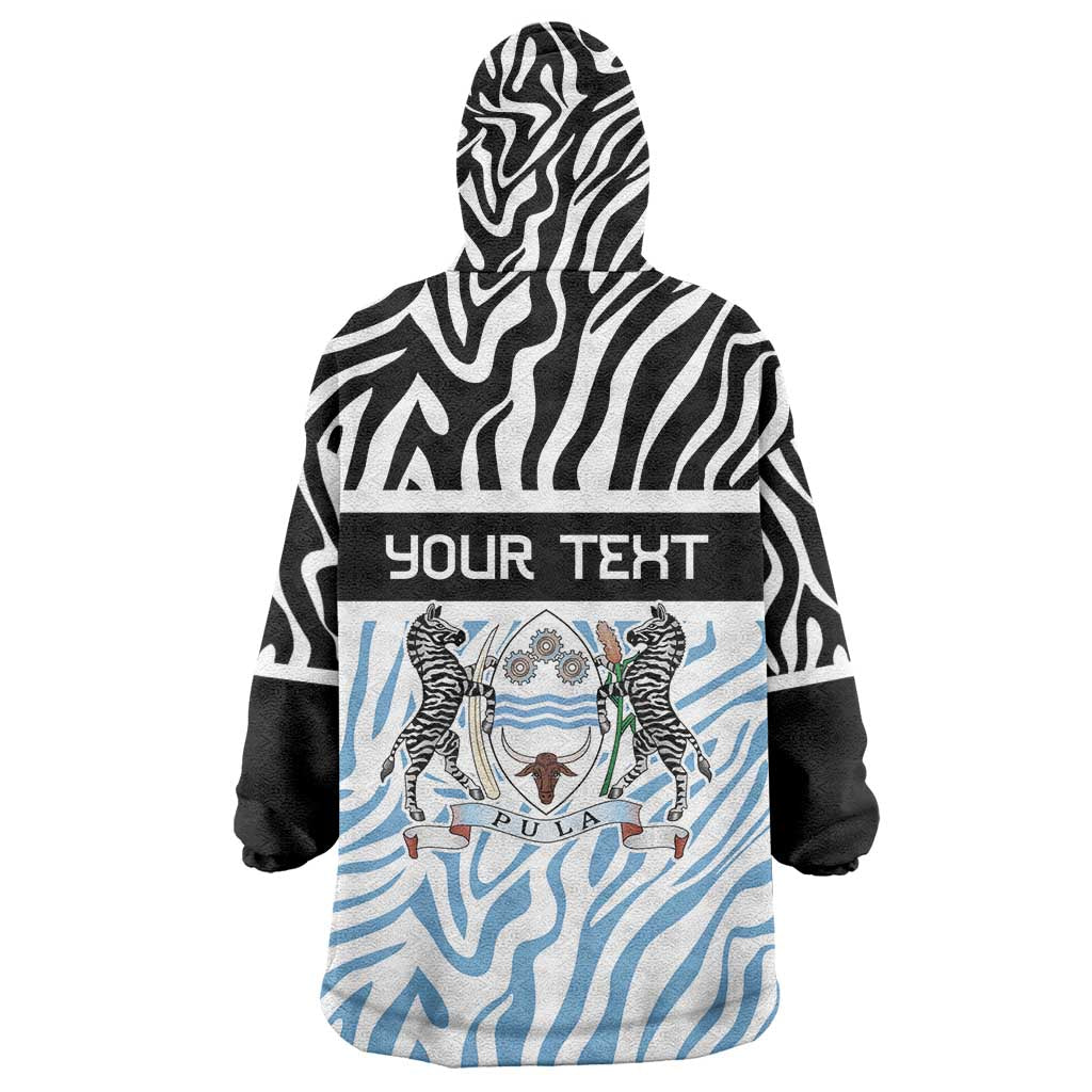 Botswana Personalized Wearable Blanket Hoodie Zebra Skins Pattern - Wonder Print Shop