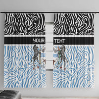 Botswana Personalized Window Curtain Zebra Skins Pattern - Wonder Print Shop