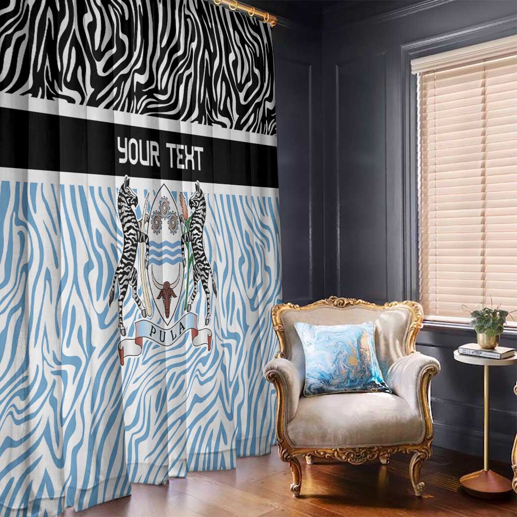Botswana Personalized Window Curtain Zebra Skins Pattern - Wonder Print Shop